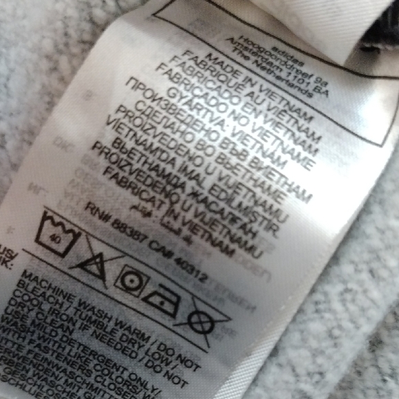 Adidas Gray and White Sweatpants Tapered Fit - Picture 5 of 10